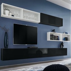 Wall Unit BLOX XIV Black/White