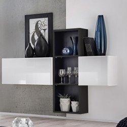 Mini Wall Unit BLOX I White/Black