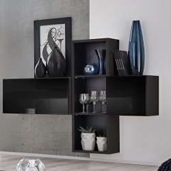 Mini Wall Unit BLOX I Black