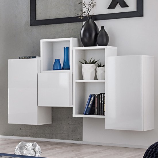 Showing image for Mini Wall Unit BLOX III White Mini Wall Unit BLOX III White image