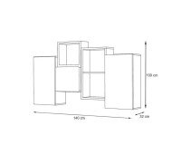 Showing image for Mini Wall Unit BLOX III White Mini Wall Unit BLOX III White image