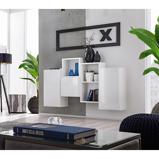 Showing image for Mini Wall Unit BLOX III White Mini Wall Unit BLOX III White image
