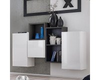 Showing image for Mini Wall Unit BLOX III White/Black Mini Wall Unit BLOX III White/Black Furniture, Furniture Wall Units, Modern Furniture Wall Units, Collection BLOX image