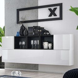 Mini Wall Unit BLOX V White/Black
