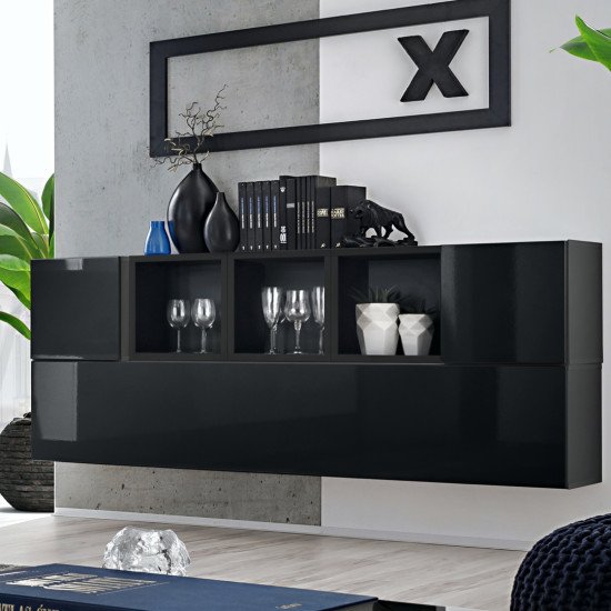 Showing image for Mini Wall Unit BLOX V Black Mini Wall Unit BLOX V Black Furniture, Furniture Wall Units, Modern Furniture Wall Units, Collection BLOX image