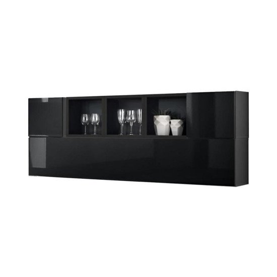 Showing image for Mini Wall Unit BLOX V Black Mini Wall Unit BLOX V Black Furniture, Furniture Wall Units, Modern Furniture Wall Units, Collection BLOX image