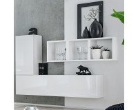 Showing image for Mini Wall Unit BLOX VI White Mini Wall Unit BLOX VI White Furniture, Furniture Wall Units, Modern Furniture Wall Units, Collection BLOX image