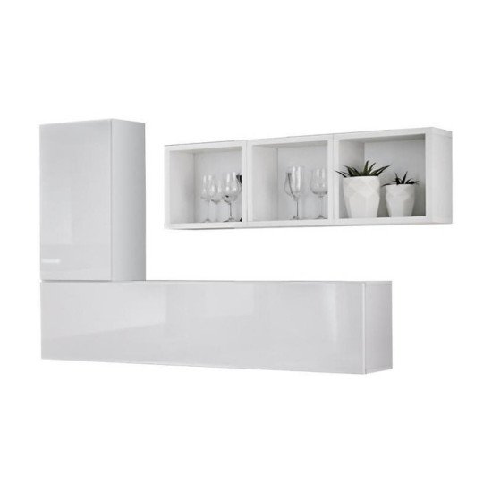 Showing image for Mini Wall Unit BLOX VI White Mini Wall Unit BLOX VI White Furniture, Furniture Wall Units, Modern Furniture Wall Units, Collection BLOX image