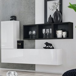 Mini Wall Unit BLOX VI White/Black