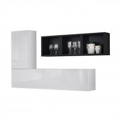 Mini Wall Unit BLOX VI White/Black