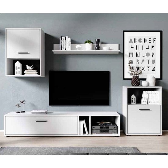 Showing image for Wall Unit HALO WHITE Wall Unit HALO WHITE Furniture, Living Room Furniture, Furniture Wall Units, Modern Furniture Wall Units image