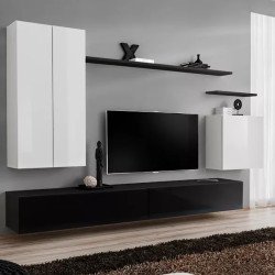 מזנון תלוי לסלון SWITCH II - White/Black