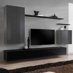 מזנון תלוי לסלון SWITCH II - Graphite/Black