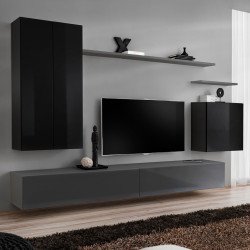 מזנון תלוי לסלון SWITCH II - Black/Graphite