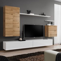 מזנון תלוי לסלון SWITCH II - Wotan/White