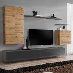 מזנון תלוי לסלון SWITCH II - Wotan/Graphite