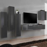 מזנון תלוי לסלון SWITCH III - Graphite