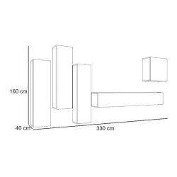 מזנון תלוי לסלון SWITCH III - White/Black