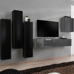 Wall unit SWITCH III - Black/Graphite