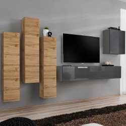 מזנון תלוי לסלון SWITCH III - Wotan/Graphite