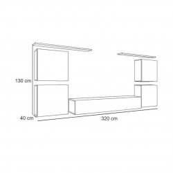 מזנון תלוי לסלון SWITCH IV - Black/White