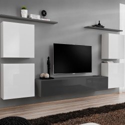 מזנון תלוי לסלון SWITCH IV - White/Graphite