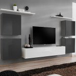 מזנון תלוי לסלון SWITCH IV - Graphite/White