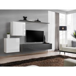 Wall unit SWITCH V - White/Graphite