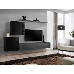 Wall unit SWITCH V - Black/Graphite