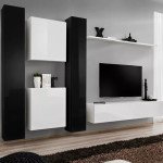 Wall unit SWITCH VI - Black/White
