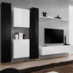 Wall unit SWITCH VI - Black/White