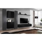 Wall unit SWITCH VI - Graphite/Black