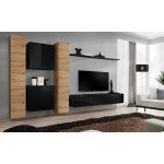 Wall unit SWITCH VI - Wotan/Black