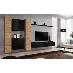 Wall unit SWITCH VI - Wotan/Black