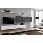 Wall unit SWITCH VII - White/Graphite