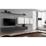 Wall unit SWITCH VII - Graphite/White