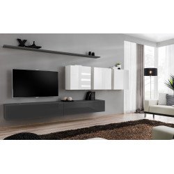 Wall unit SWITCH VII - Graphite/White