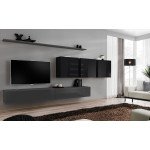Wall unit SWITCH VII - Graphite/Black