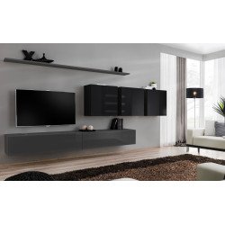Wall unit SWITCH VII - Graphite/Black