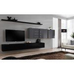 Wall unit SWITCH VII - Black/Graphite