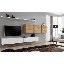 Wall unit SWITCH VII - White/Wotan