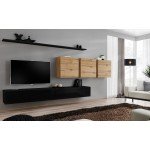 Wall unit SWITCH VII - Black/Wotan