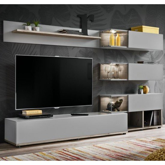 מזנון לסלון SILK Grey/Wellington מזנון לסלון SILK Grey/Wellington . ריהוט, מזנונים, מזנונים בסגנון מודרני, אספקה מיידית.
