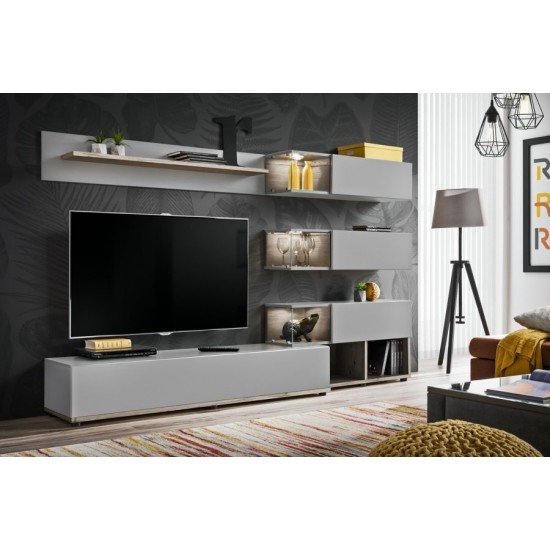 מזנון לסלון SILK Grey/Wellington מזנון לסלון SILK Grey/Wellington . ריהוט, מזנונים, מזנונים בסגנון מודרני, אספקה מיידית.